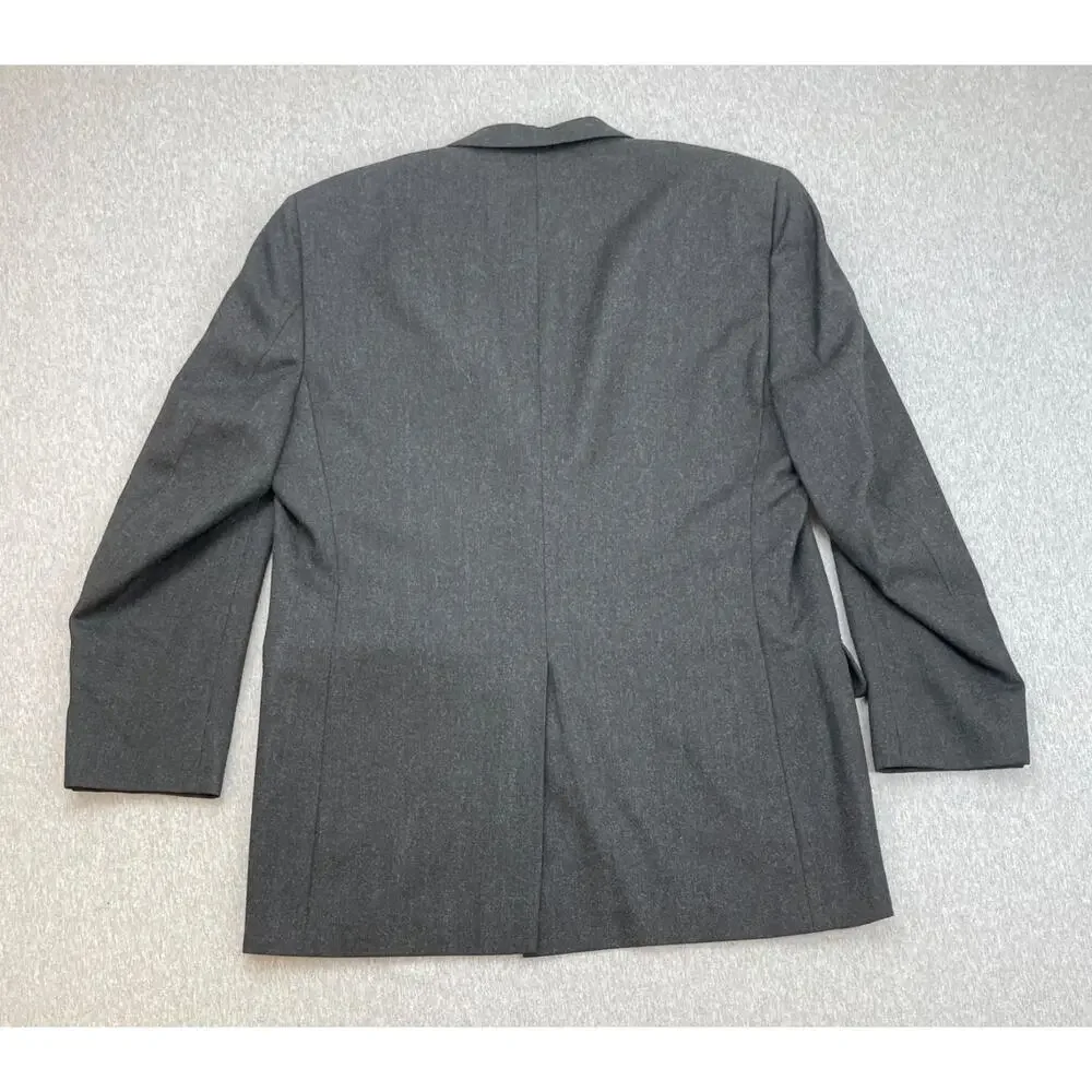 Jos A Bank Blazer Mens 44L Gray 100% Wool 2 Button Single Breasted Made In USA